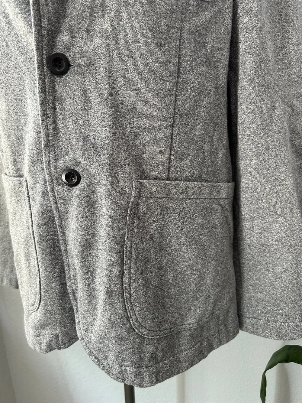 Lucky Brand Heather Gray Knit Blazer M